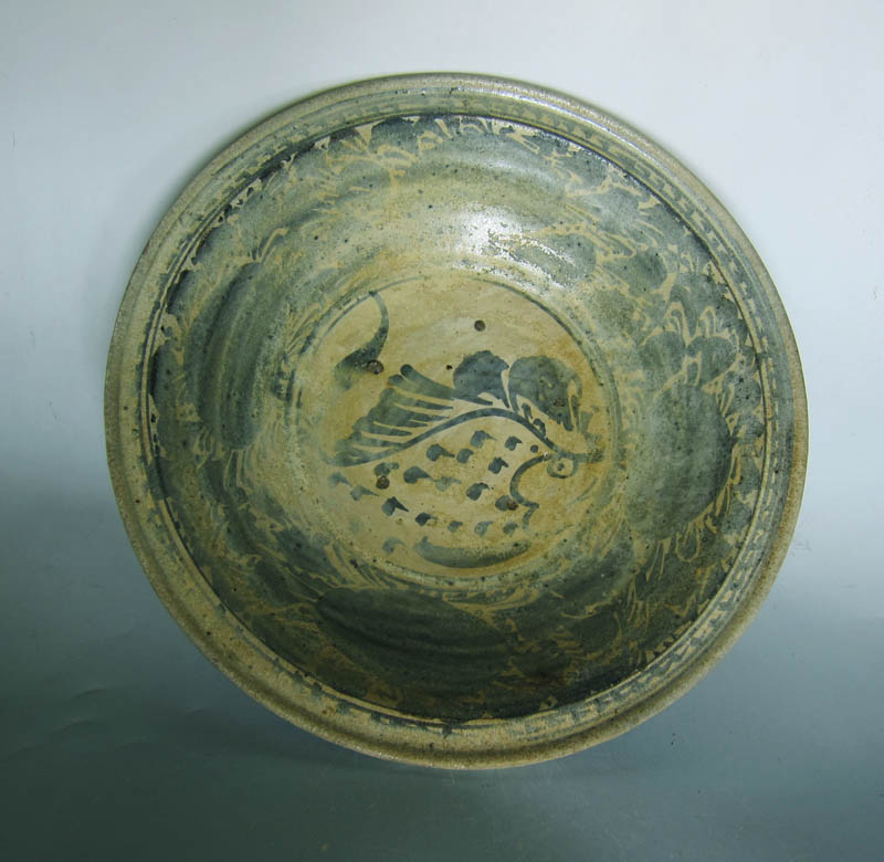 15th Cent. Sukhothai iron painted bowl  